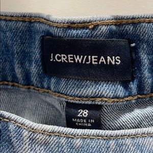 J. Crew size 28 straight leg ripped jeans